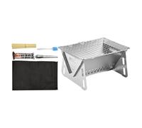 Barbecue pour le camping - Compact en acier inoxydable - Barbecue robuste pour la table - Pour les pique-niques, les randonnées à dos, la cour, la terrasse, les voyages, le jardin, les fêtes sur la