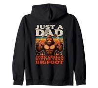 Barbecue rétro Just A Dad Who Grills Better Than Sasquatch Sweat à Capuche