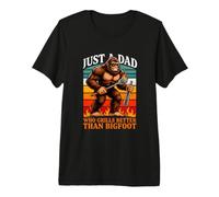 Barbecue rétro Just A Dad Who Grills Better Than Sasquatch T-Shirt Haut de Gamme