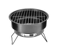 Barbecue rond portable de 25 cm avec poignée pour extérieur, maison, cuisine, pique-nique, camping