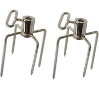 Barbecue rotissoire Fourchette Brochettes à accrocher avec vis de, pour : env. 1 de Tourne Broche de diamètre 10 mm, Lot de 2