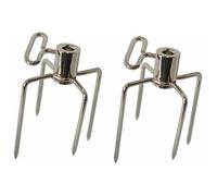 Barbecue rotissoire Fourchette Brochettes à accrocher avec vis de, pour : env. 1 de Tourne Broche de diamètre 10 mm, Lot de 2