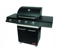 Barbecue Sandrigarden Canada 3 Brûleurs Inox Plaque 12,8 Kw Piezo Lava Roues