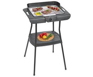 Barbecue sur pied et de table Clatronic | pour l'intérieur et l'extérieur | Barbecue électrique pour balcon | 2000 W | Barbecue de table électrique | Faible dégagement de fumée et d'odeurs | BQS 3842