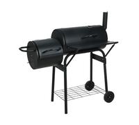 Barbecue train-fumoir haute résistance avec peinture anti-calorique - Comprend bol et couvercle de feu, tube et thermomètre,