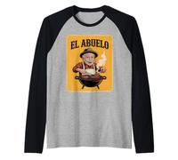 Barbecue Vintage Amusant El Abuelo pour Grand-père Manche Raglan