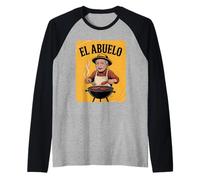 Barbecue Vintage Amusant El Abuelo pour Grand-père Manche Raglan