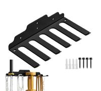 Barbell Hanger Wall Mount, Multi-Purpose Workout Equipment Hanger with 6 Hooks, Anti-Rust Coated Resistance Bands Hanger for Lifting Belt and Exercise Gear Organization