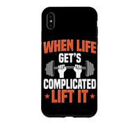 Barbell Lift When Life Get 's Complicated Lift It Deadlifting Coque pour iPhone XS Max