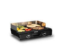 Barbeque électrique Family Grill, Usage extérieur et intérieur, 2 surfaces de cuisson avec 2 thermostats