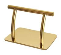 Barber Chair Footrest 12x7.5x7.5 Inch Gold Stainless Steel Salon Chair Foot Rest Polished Replacement Barber Equipment