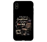 Barber Chair Life Funny Hairstylist Barber Shop Humor Coque pour iPhone XS Max