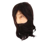 Barber Mannequin Head Male, Barber Pratique Tête pour la Formation de Coiffure 25 Cm Longueur Salon Mâle Mannequin Head for, Hair-Warsers et Students