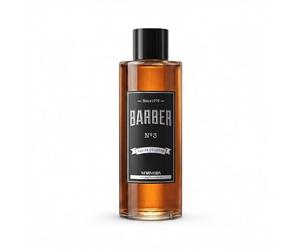 Barber Marmara Eau de Cologne No.3 Après-Rasage pour Hommes, rafraîchissant et apaisant, hydratant et nettoyant. Parfum cuir, cèdre et patchouli. Fragrance longue durée, 500ml