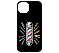 Barber Pole Icon Ciseaux de barbier Coque pour iPhone 15 Plus