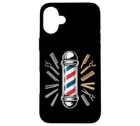 Barber Pole Icon Ciseaux de barbier Coque pour iPhone 16 Plus