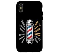 Barber Pole Icon Ciseaux de barbier Coque pour iPhone X/XS