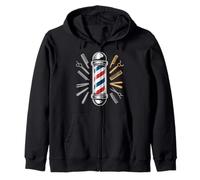 Barber Pole Icon Ciseaux de barbier Sweat à Capuche