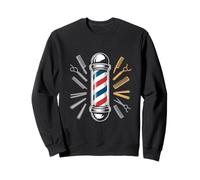 Barber Pole Icon Ciseaux de barbier Sweatshirt