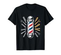 Barber Pole Icon Ciseaux de barbier T-Shirt