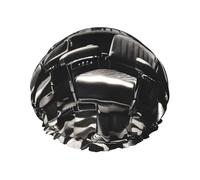 Barber Shop Bonnet de douche imprimé monochrome avec élastique et réutilisable pour cheveux longs et courts, bonnet double couche