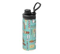 Barber Shop Bouilloire isotherme de sport de 532 ml - Thermos à double paroi pour boissons chaudes et froides - Parfait pour les voyages, le camping