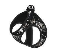 Barber Shop - Gilet réfléchissant pour animal domestique - Imprimé monochrome - Pour petits chiens et chats - Gilet réglable pour la marche et la randonnée