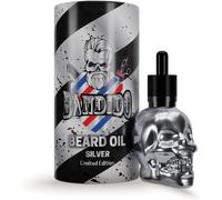 Barber-Shop - Huile Pour L'entretien Quotidien De La Barbe De 3 Jours - Cadeau Pour Homme - 40 Ml - Avec Distributeur De Pipette - Design Tête De Mort - Sérum De Barbe Barber-Shop - Argenté