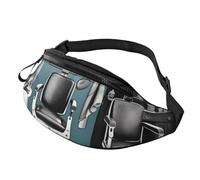 Barber Shop Sac banane pour homme et femme - Sac banane tendance pour course à pied - Sac à bandoulière étanche - Sac banane avec sangle réglable - Sac de sport pour voyage