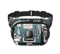 Barber Shop Sac banane réglable Grand sac banane de voyage Unisexe