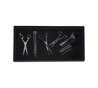 Barber Tool Mat - 17,52 x 11,81 po Large Flexible, Hair Salon Service Mat Professional Counter Protector Pads, Scissors Clippers Hairdressing Styling | Anti-Skid Pad Home Salon Beauty Tool Organizer