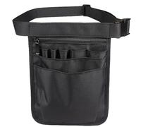 Barber Tools Sac banane étanche for outils, réparation manuelle, matériel en nylon, trousse à outils, ciseaux, pinces, sacs de rangement for personnel médical extérieur(Black)