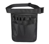 Barber Tools Sac banane étanche for outils, réparation manuelle, matériel en nylon, trousse à outils, ciseaux, pinces, sacs de rangement for personnel médical extérieur(Black)