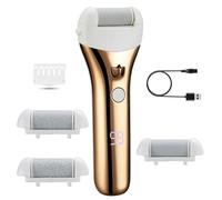 BarberBoss Détache-callosités rechargeable pour pieds, lime électrique à pied, lime étanche à peau dure avec 3 têtes de rouleau, double vitesse, kit complet de pédicure