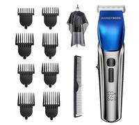 BarberBoss Ensemble de tondeuse à cheveux et barbe pour homme, kit de toilettage pour cheveux, tondeuse à vitesse réglable avec lame de coupe en céramique, tondeuse à cheveux pour homme