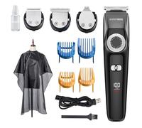 BarberBoss Kit de toilettage facial 3 en 1, tondeuse à cheveux pour homme, 100% étanche, kits de toilettage pour homme, tondeuse à barbe pour homme, tondeuse à barbe pour homme, ensemble de
