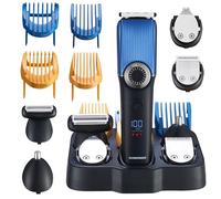 BarberBoss Kit de toilettage rechargeable pour homme, tondeuse à barbe, cheveux et corps avec 39 longueurs de coupe, étanche, chargement USB-C et affichage numérique, tondeuse à cheveux pour homme