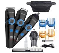 Barberboss Tondeuse à barbe pour homme et tondeuse à cheveux pour homme, imperméable, sans fil, tondeuse à nez pour homme, kits de toilettage pour homme