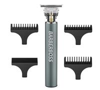 BarberBoss Tondeuse à cheveux T-Blade, tondeuse à barbe pour homme, tondeuse de précision sans fil, kit de toilettage de précision avec chargement USB et 3 peignes de guidage
