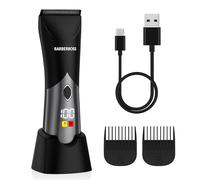 BarberBoss Tondeuse corps pour homme, tondeuse corps, tondeuse étanche pour homme, rasoir visage, corps et aine avec lames en céramique, chargement USB-C et écran LED, kit de toilettage sans fil