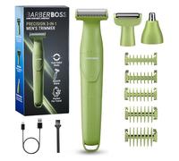 BarberBoss Tondeuse de détail pour homme, 3 en 1 pour homme, barbe, coiffeuse, tondeuse corps, tondeuse nez et oreilles, rasoir sans fil avec chargement USB, rasoir multifonction, QR-2302