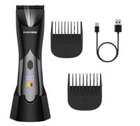 BarberBoss Tondeuse intime pour homme, tondeuse électrique sans fil, étanche, paramètres de longueur réglables pour le toilettage complet du corps, tondeuse électrique pour homme