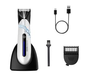 BarberBoss Tondeuse pour l'aine pour hommes - Rasoir rechargeable pour poils pubiens, aine et zones sensibles - Outil de toilettage doux et précis, tondeuse pour le corps étanche