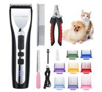 BarberBoss Tondeuse Professionnelle pour Chien à Poils Épais, Kit de Toilettage, Sans Fil, pour Chat à Poils Durs QR-9086