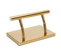 Barberpub Repose-pieds Professionnel En Acier Inoxydable Pour Salon De Coiffure, Modèle Mobile À Pédale, Couleur Or, Référence FT001