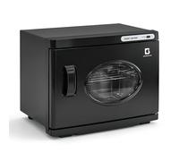 BarberPub Sèche-serviettes 24 L, armoire chauffante pour 40 à 48 serviettes, radiateur électrique pour serviettes, sèche-serviettes à 360°, fonction de chauffage pour spa, HW224BK (Noir)