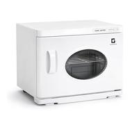 BarberPub Sèche-serviettes 24 L, armoire chauffante pour 40 à 48 serviettes, radiateur électrique pour serviettes, sèche-serviettes à 360°, fonction de chauffage pour spa, HW224W (Blanc)