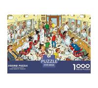 Barbershop Saturday Morning Bedlam Puzzle en Bois Imperméable DIY Puzzles De 1000 Pièces pour Adultes Cadeaux Coloré Jeux De Stimulants