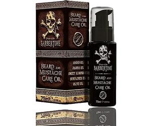 BARBERTIME Huile de soin pour barbe et moustache - Hydrate et revitalise la barbe - 75 ml
