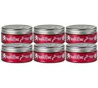 Barbertime Matte Pomade No.5 Lot de 6 pots de cire coiffante à base d'eau, tenue forte et finition mate, parfum vanille, ne colle pas, ne durcit pas, style longue durée et look naturel